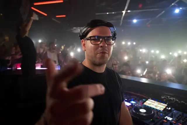A DJ playing in the Club Room at Hï Ibiza